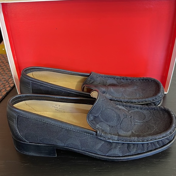Black Coach C Monogram Loafers Size 9 - Picture 5 of 7
